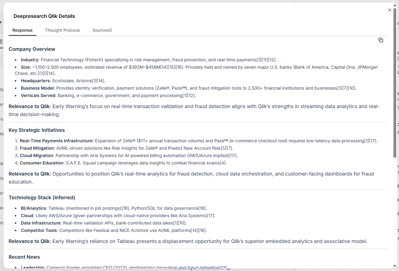 LLM-powered deep research screenshot